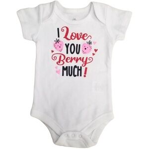 Way to Celebrate Baby Girls’ Love You Berry Much Valentine's Bodysuit
